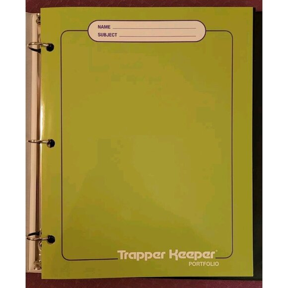 The Original Mead Trapper Keeper Binder Moon Space 1 in Ring 2 Portfolios Pocket - Picture 12 of 14